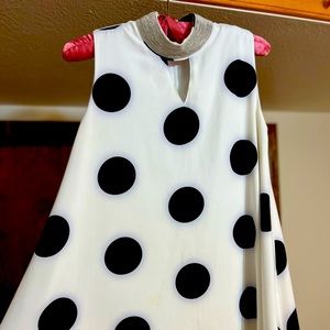 Polka dot swing mini dress